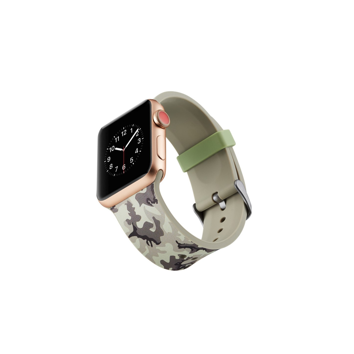 Silikon klokkerem til Apple Watch 4 44mm, 3/2/1 42mm - grå kamuflasje