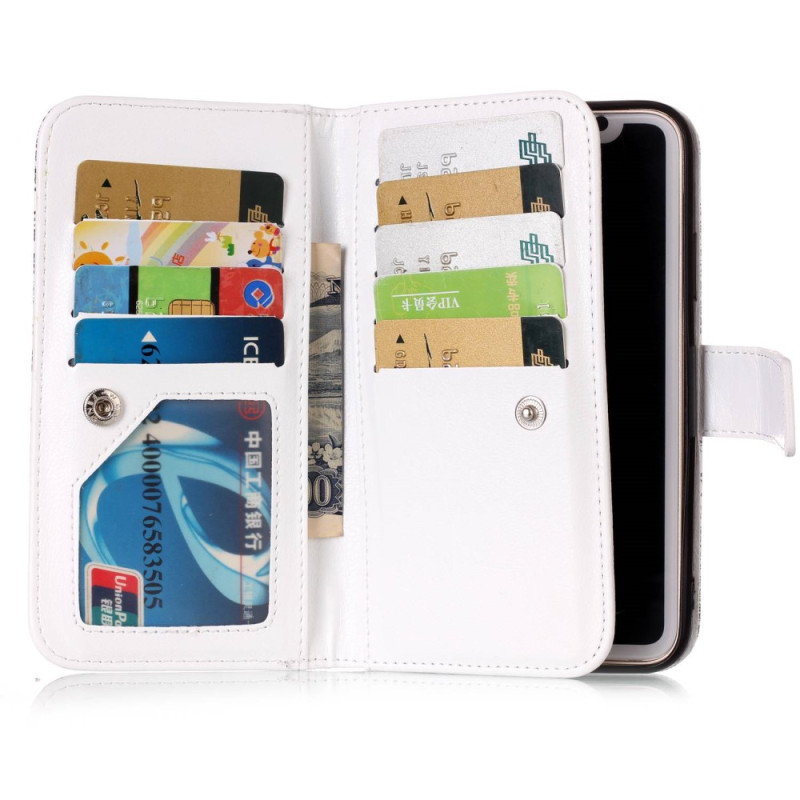 Wallet Case with 9 Card Slots for iPhone XS Max - Eiffel Tower