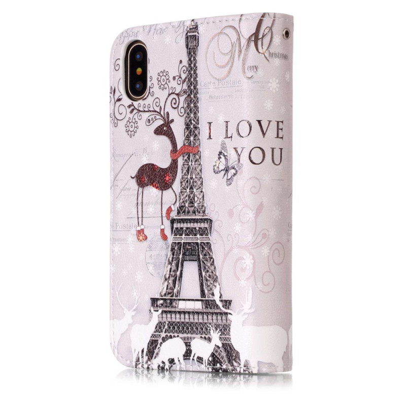 Wallet Case with 9 Card Slots for iPhone XS Max - Eiffel Tower