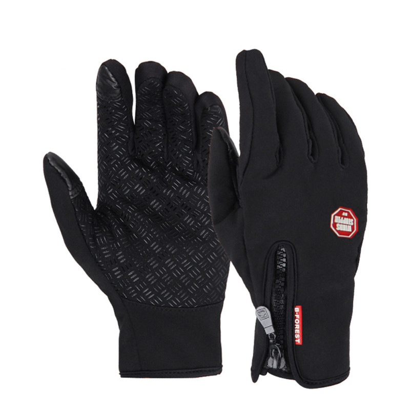 Touch Screen Outdoor Windproof Gloves - Black Medium
