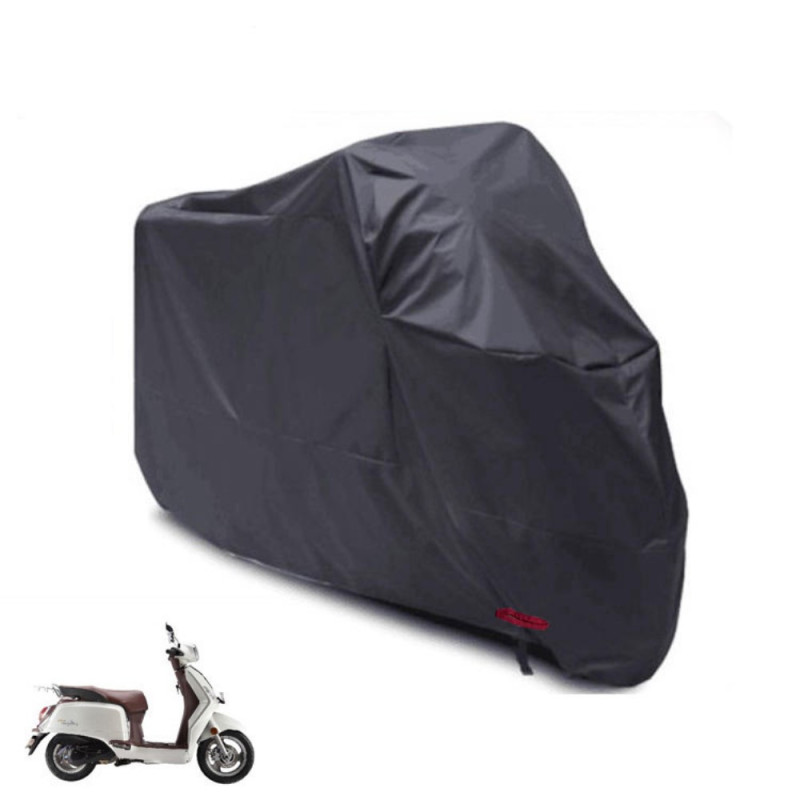 Waterproof Motorcycle Cover Moped Scooter Covering Size: L Black