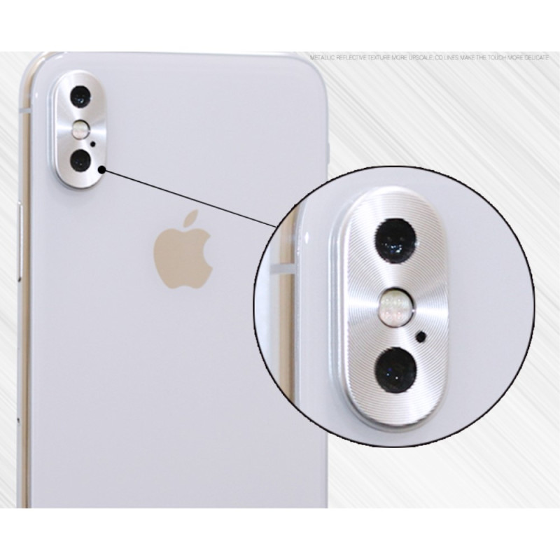 Back Camera Lens Metal Protective Cover for iPhone X/10 - Silver