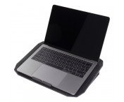 DELTACO Laptopkylare för laptops upp till 15,6", 2 fläktar med blå LED-belysning