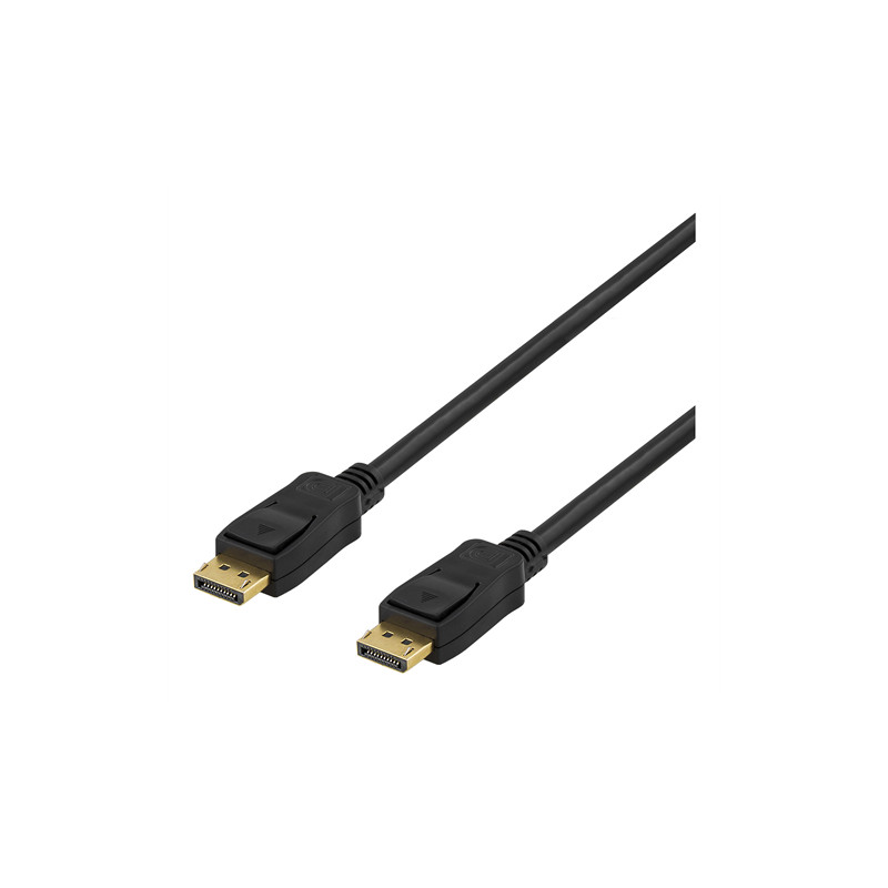 DELTACO DisplayPort kabel, 5m,4K UHD,DP,1.2,Svart