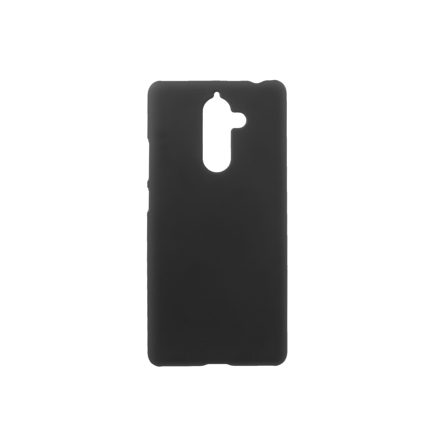 For Nokia 7 Plus Rubberized PC Protective Cell Phone Casing - Black