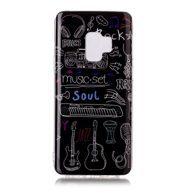 IMD Patterned TPU Mobile Kansi Samsung Galaxy S9 SM - G960 - Musical Instruments