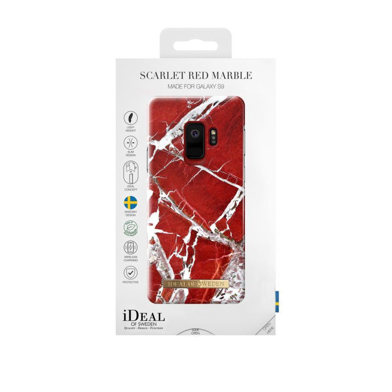 iDeal Of Sweden Samsung Galaxy S9 - RØD MARMOR