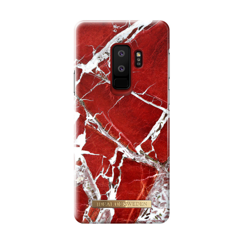 iDeal Of Sweden Samsung Galaxy S9 Plus - SCARLET RED MARBLE
