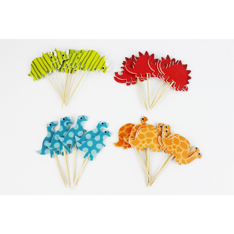 24PCS/Lot Cartoon Pattern Cupcake Topper Cake Decorations