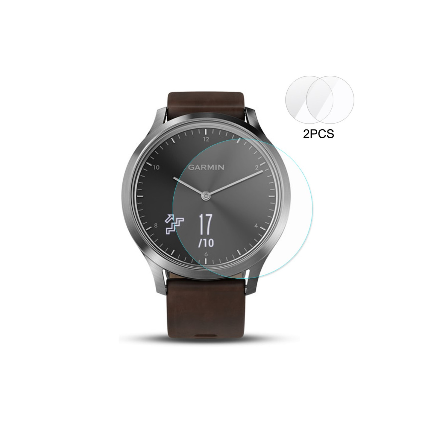 2PCS HAT PRINCE Tempered Glass Screen Protector Garmin Vivomove HR