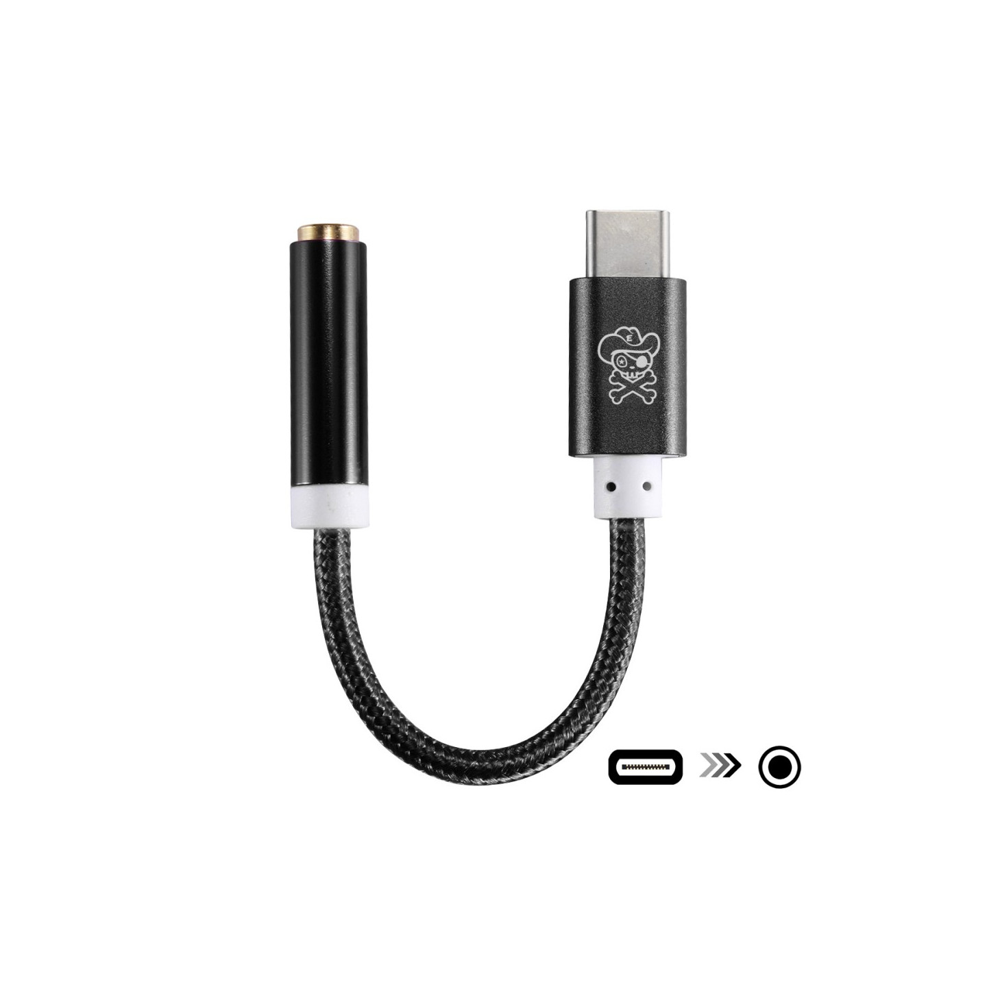 HAT PRINCE USB Type - C to 3.5mm Audio Adapter Cable - Musta