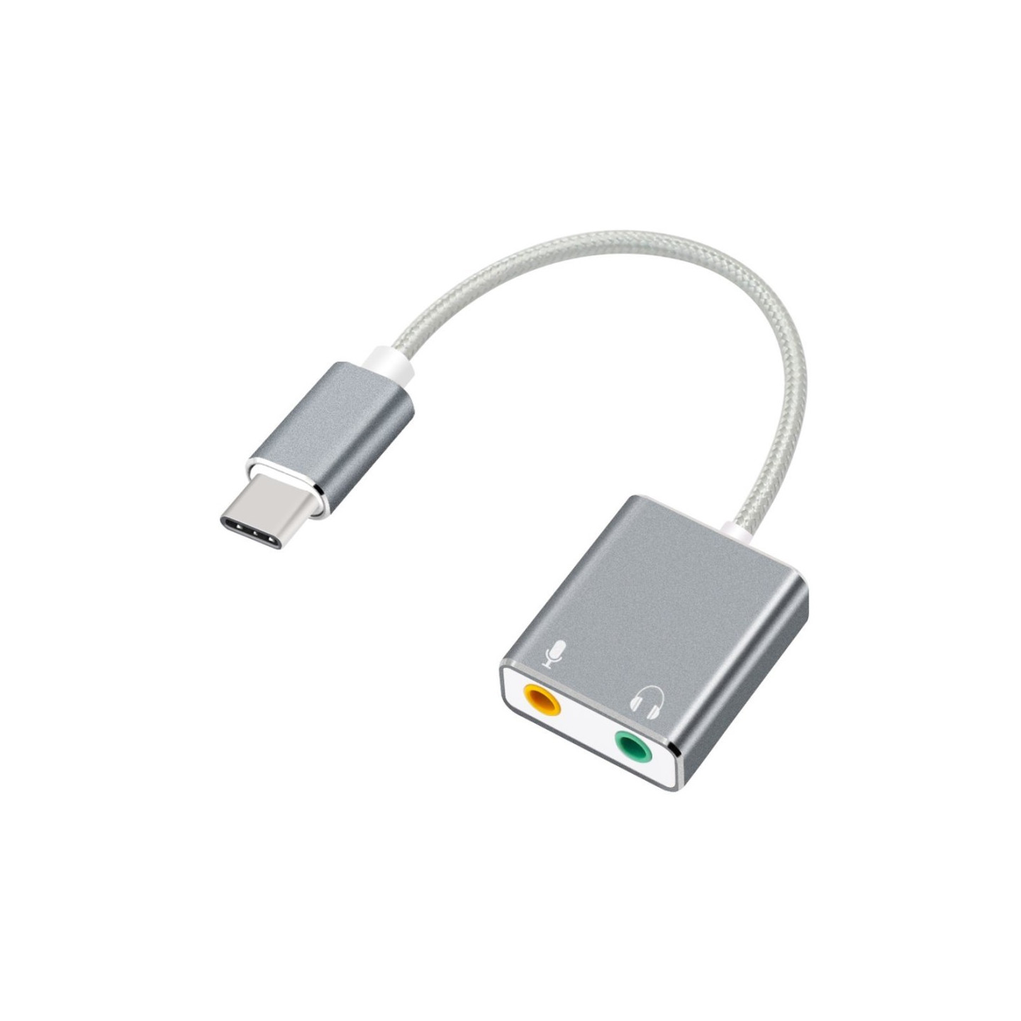 USB - C Audio Adapter External Stereo Sound Card Adapter with 3.5mm