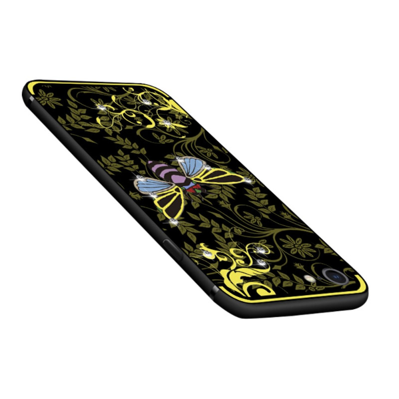 NXE Insect Pattern Rhinestone Decor TPU Kansi - iPhone 8 / 7 - Yellow Bee