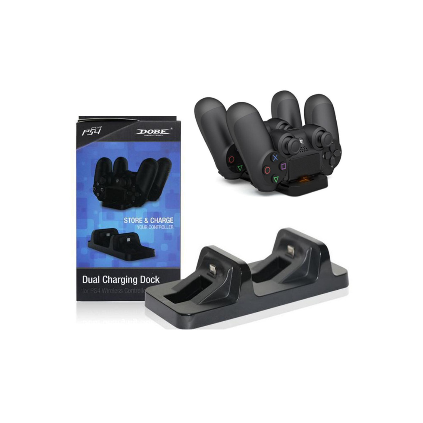 DOBE Dual Charging Dock Station - PS4 Langattomat Controllers