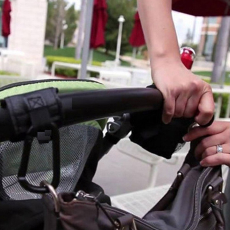 2 PCS Fast Velcro+klapvognkrog i aluminiumslegering til barnevogn