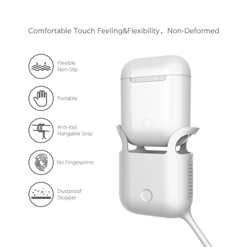 DAITE Soft Silicone Apple Airpods Ear Phone Protector Cover with Anti - lost Wire