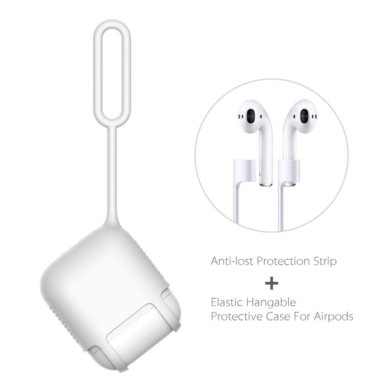 DAITE Soft Silicone Apple Airpods Ear Phone Protector Cover with Anti - lost Wire