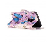 Samsung Galaxy S9 Plus Plånboksfodral - Blue Butterfly and Flower