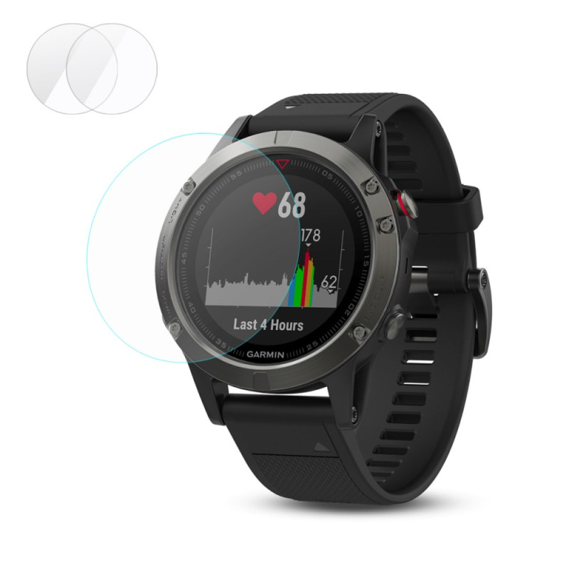 2 stk HAT PRINCE Garmin Fenix 5 herdet glass 0.2mm