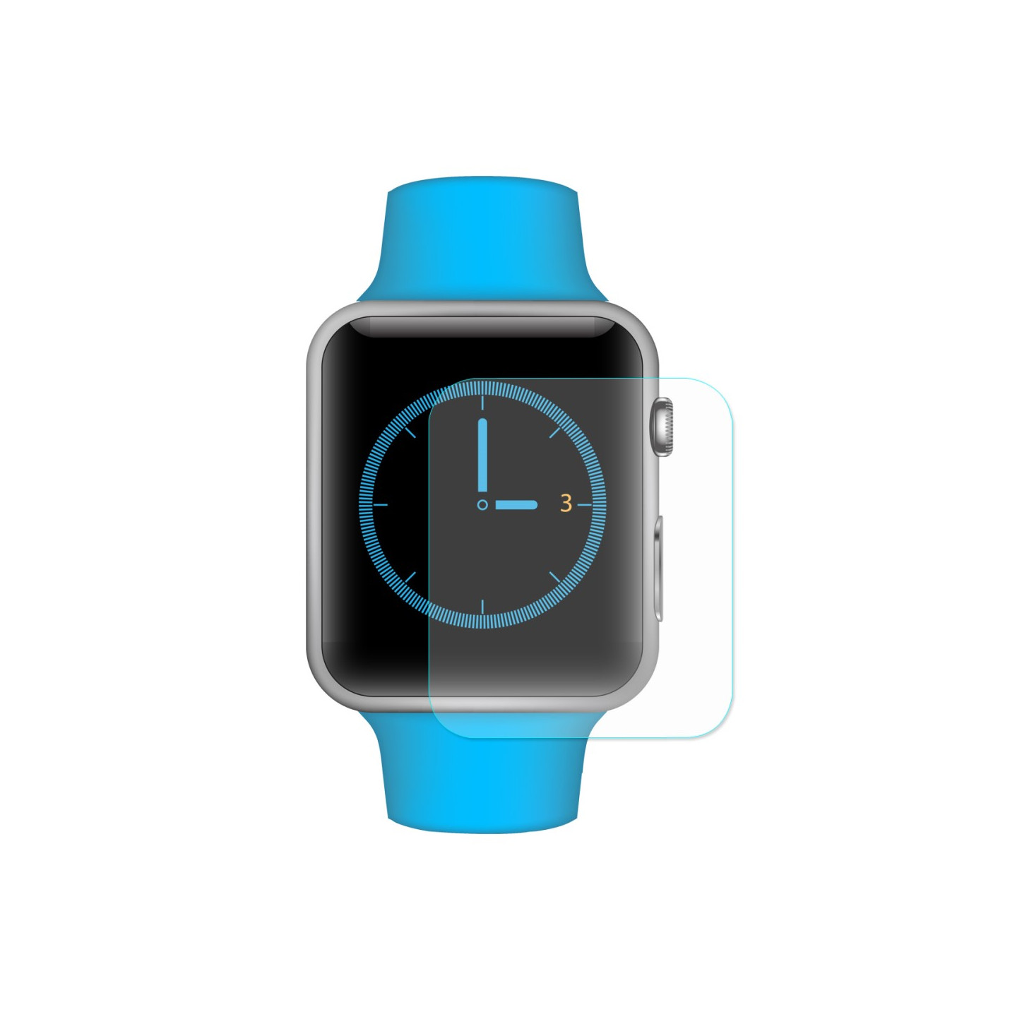 2 stk HAT PRINCE Apple Watch Series 3/2/1 42mm hærdet glass 0,2 mm