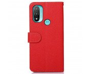 KHAZNEH Motorola Moto E20 / E40 Plånboksfodral - Röd/Svart
