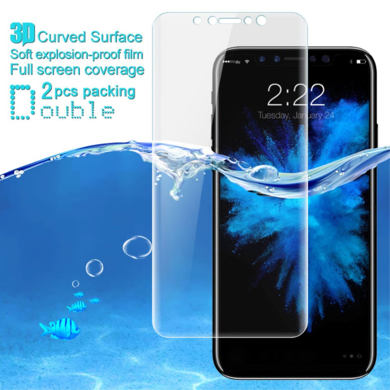 IMAK Skjermbeskyttere til iPhone X/XS - Soft Hydrogel 2 - pack