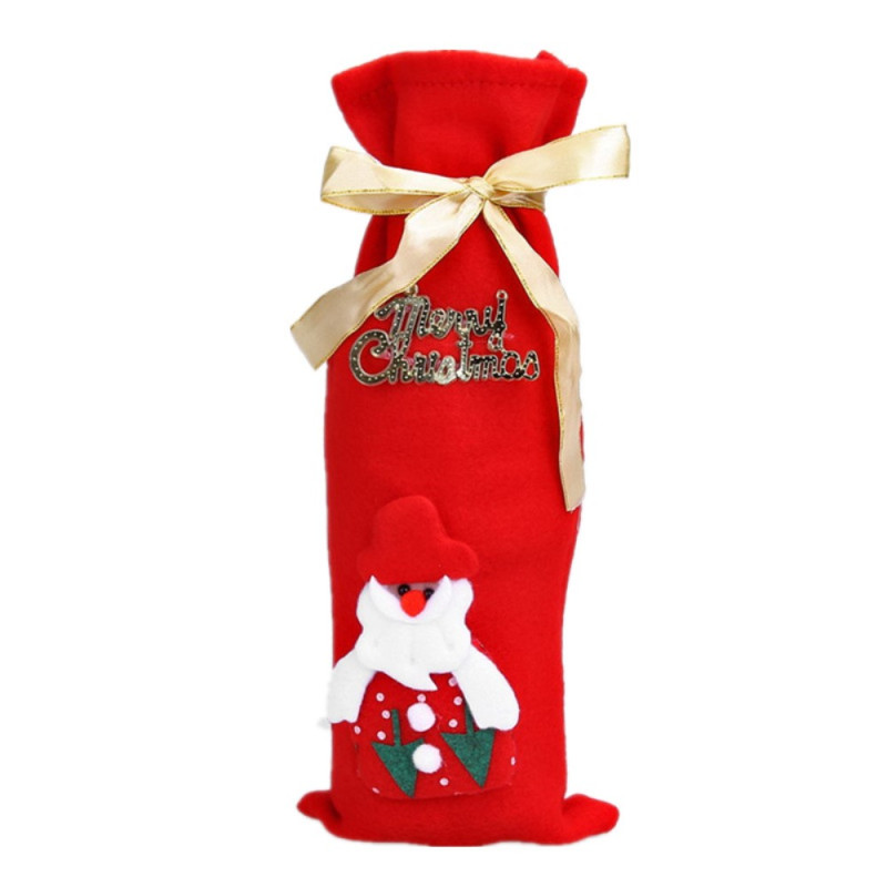 Glögg Vinflaska Dekoration Hållare - Jultomte