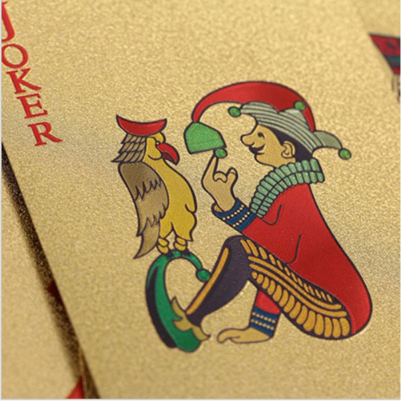 54kpl Creative Vedenpitävä 100 dollarin muoviset pokeripelikortit - kulta