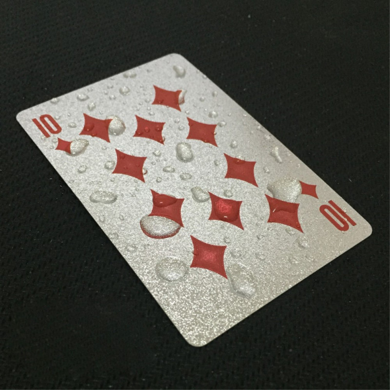 54stk Creative Vandtæt 100 Dollar Plastic Poker spillekort - Sølv
