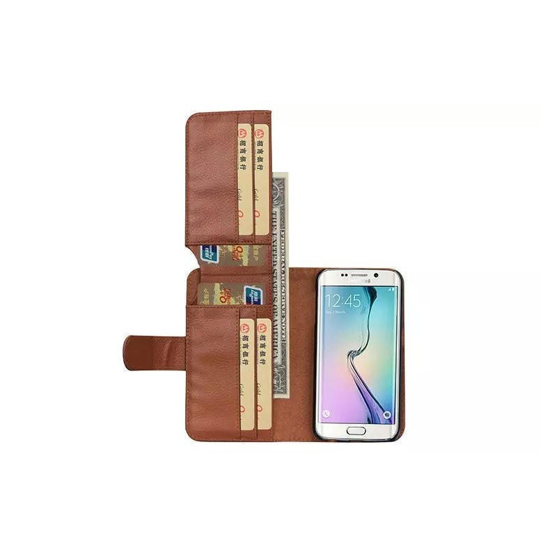 Iphone X 6 Slot Lommebok - deksel Brun