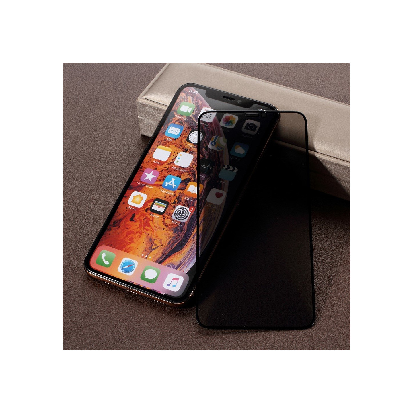 iPhone (2019) 5.8 XS X 5.8 Privacy Protection 5D Tempered Glass Screen