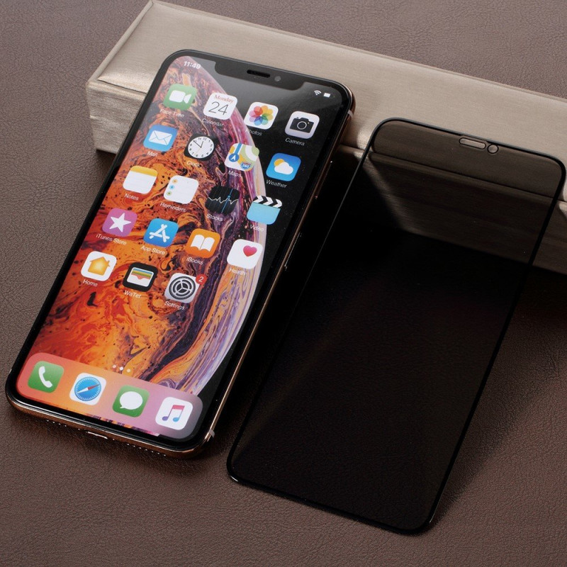 iPhone (2019) 5.8 XS X 5.8 Privacy Protection 5D Tempered Glass Screen