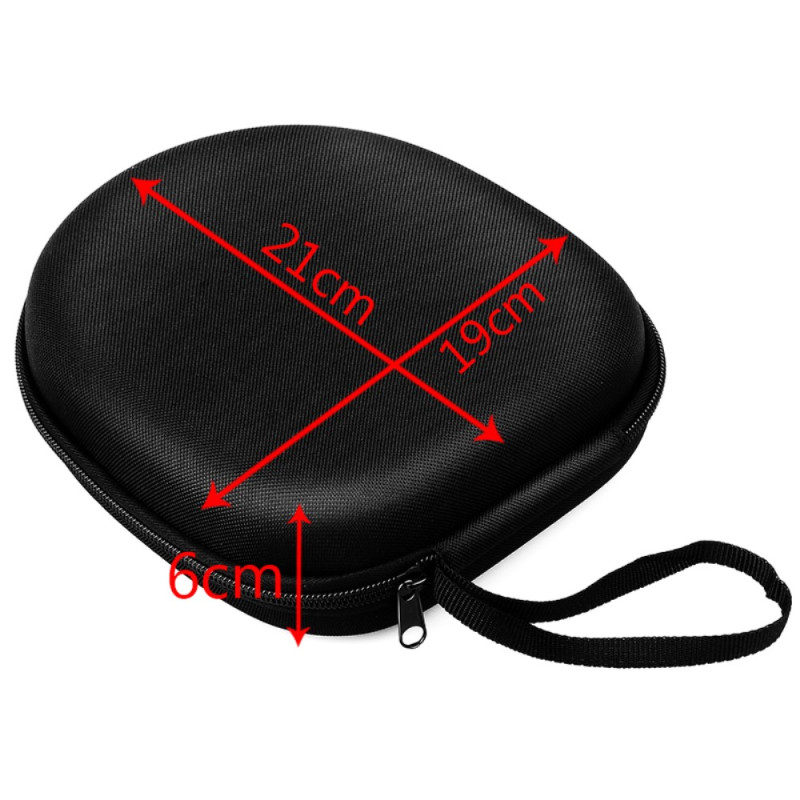 Portabel Hörlur headset Kannettava Förvaringsväska Väska - Musta