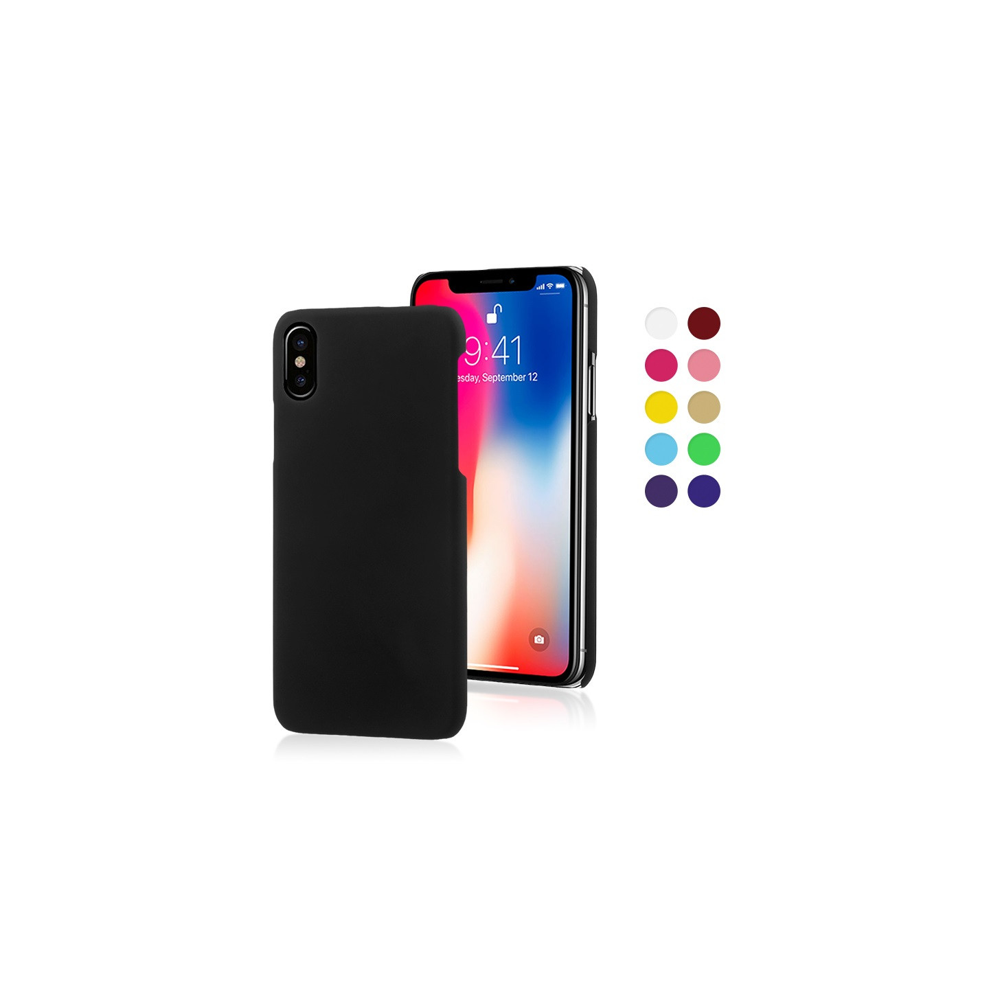 Rubberized Plastic Hard Back Case for iPhone X / XS