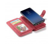CASEME Samsung Galaxy S9 Retro läder plånboksfodral - Röd
