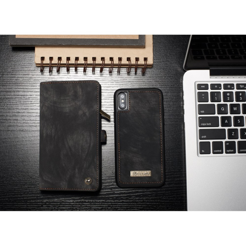 CASEME Irrotettava 2 - in - 1 monipaikkainen lompakkokotelo iPhone X/XS: lle