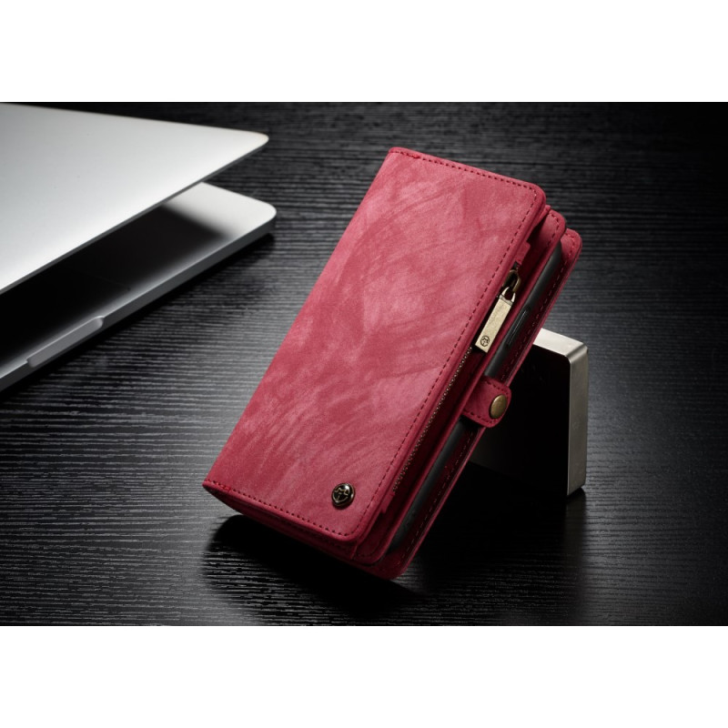 CASEME Detachable 2 - in - 1 Multi - slot Case for iPhone X / XS - Red