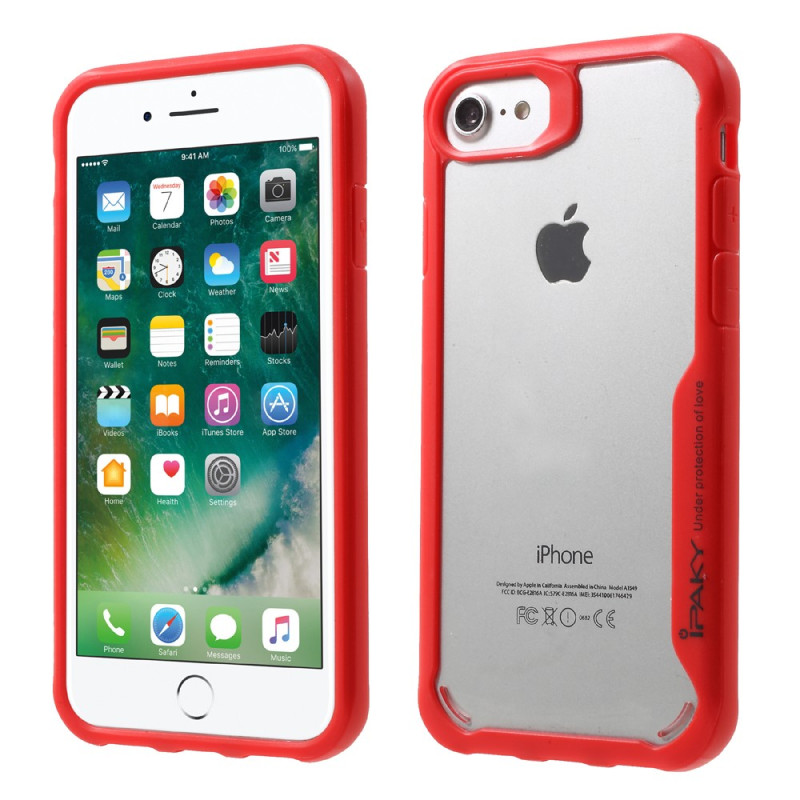 IPAKY Drop - proof PC + TPU Combo Back Cover for iPhone 7 4.7 inch - Red