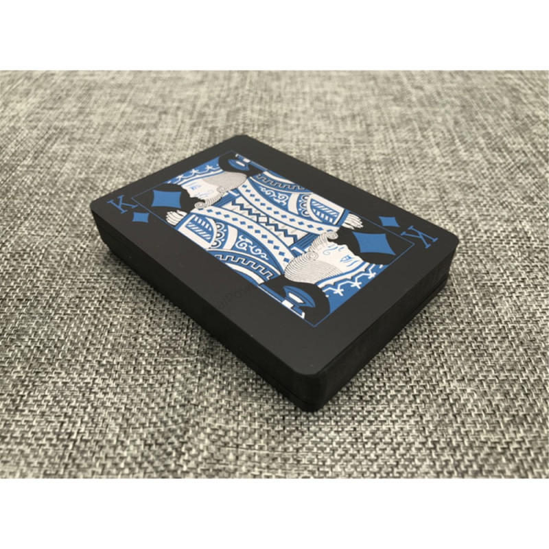 54stk sort plast PVC poker vandtætte spillekort - sort
