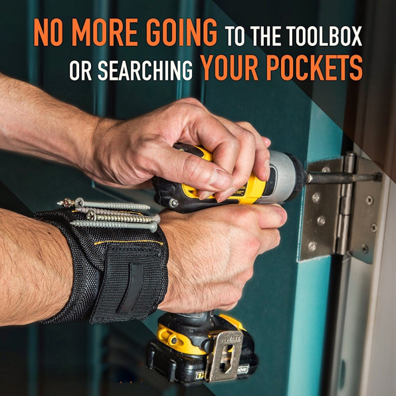 10 Powerful Magnets Magnetic Wristband for Holding Tools, Screws, Nails, Bolts