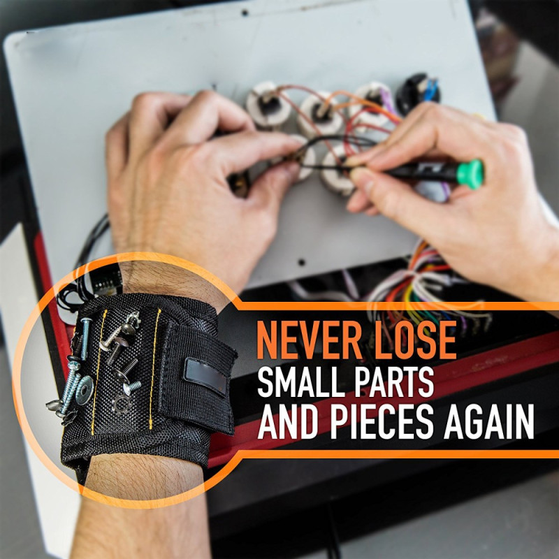 Magnetisk armbånd for å holde skruer biter verktøy osv. 10 magneter