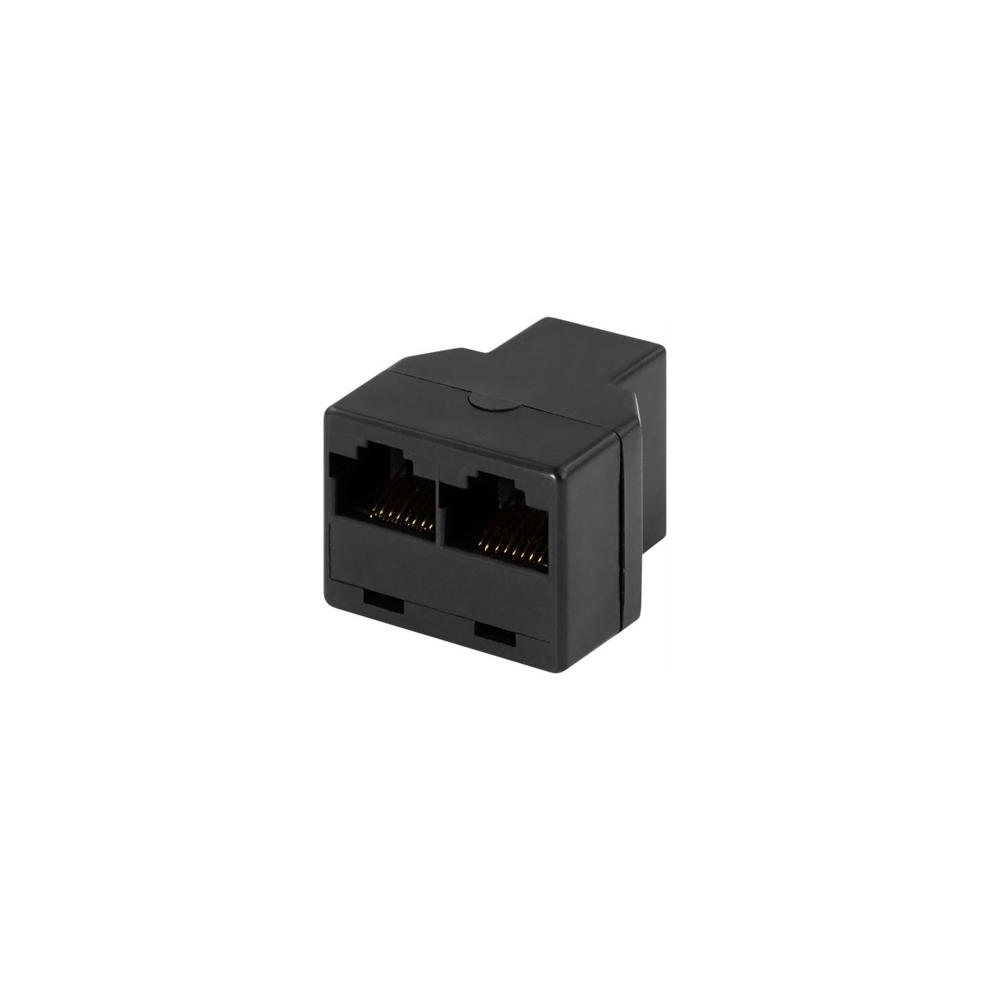 DELTACO Trevägskoppling 8P/8C RJ45, svart