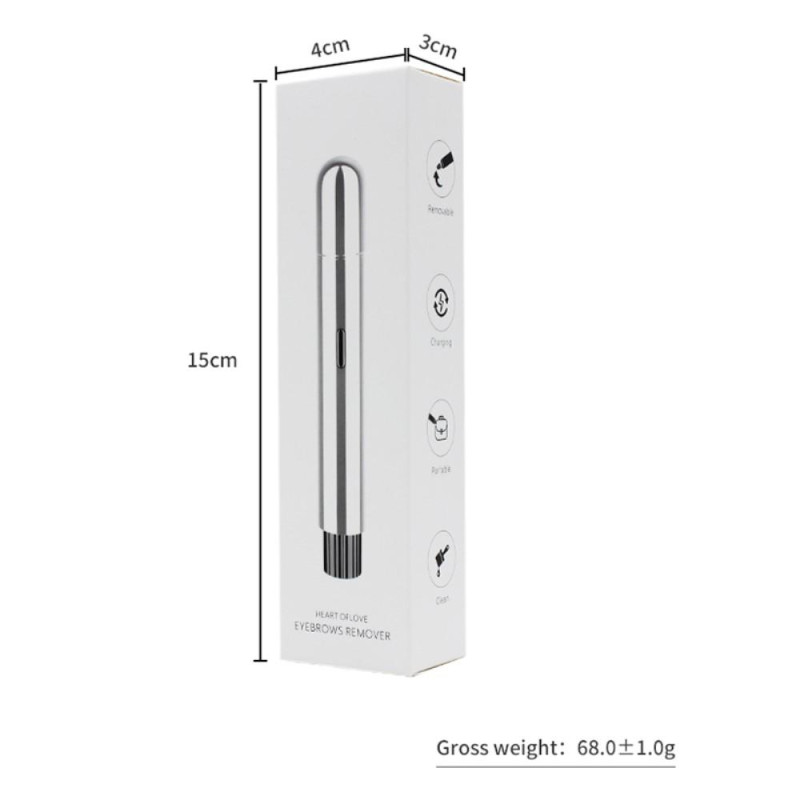 USB oppladbar øyenbrynshårfjerningstrimmer barbering