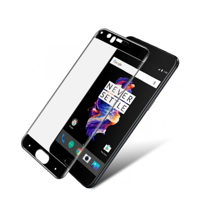 IMAK Full Cover Hærdet Glass til OnePlus 5 - Sort