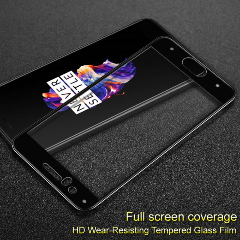 IMAK Full Cover Hærdet Glass til OnePlus 5 - Sort