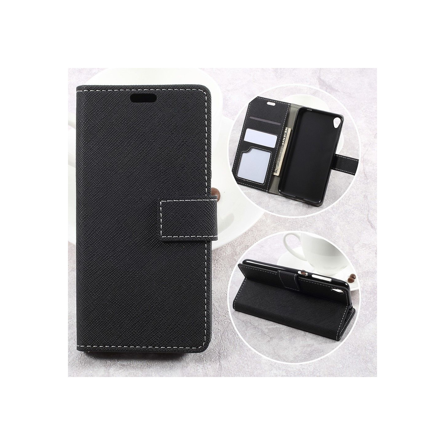 Cross Texture Wallet Case for Asus Zenfone Live ZB501KL