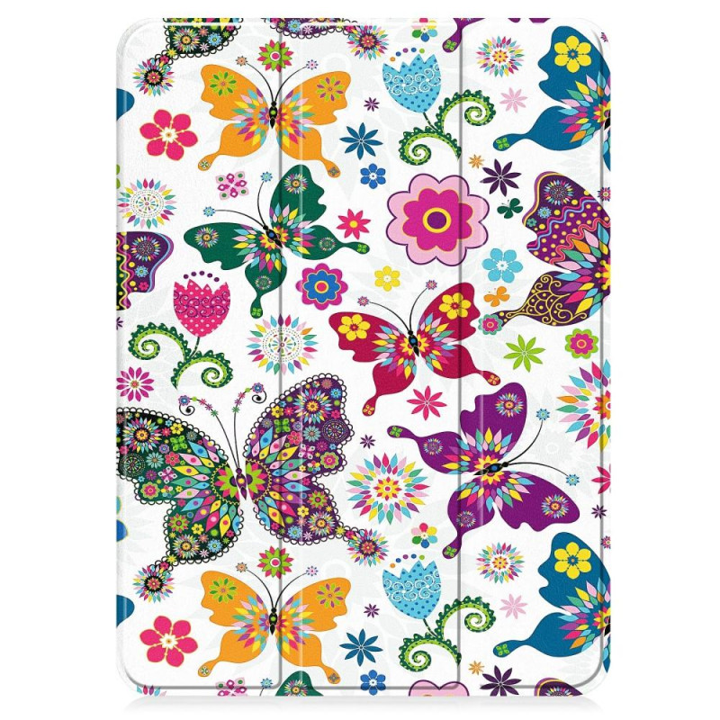 For OnePlus Pad Trifold Stand Tablet Cover Case - Butterflies