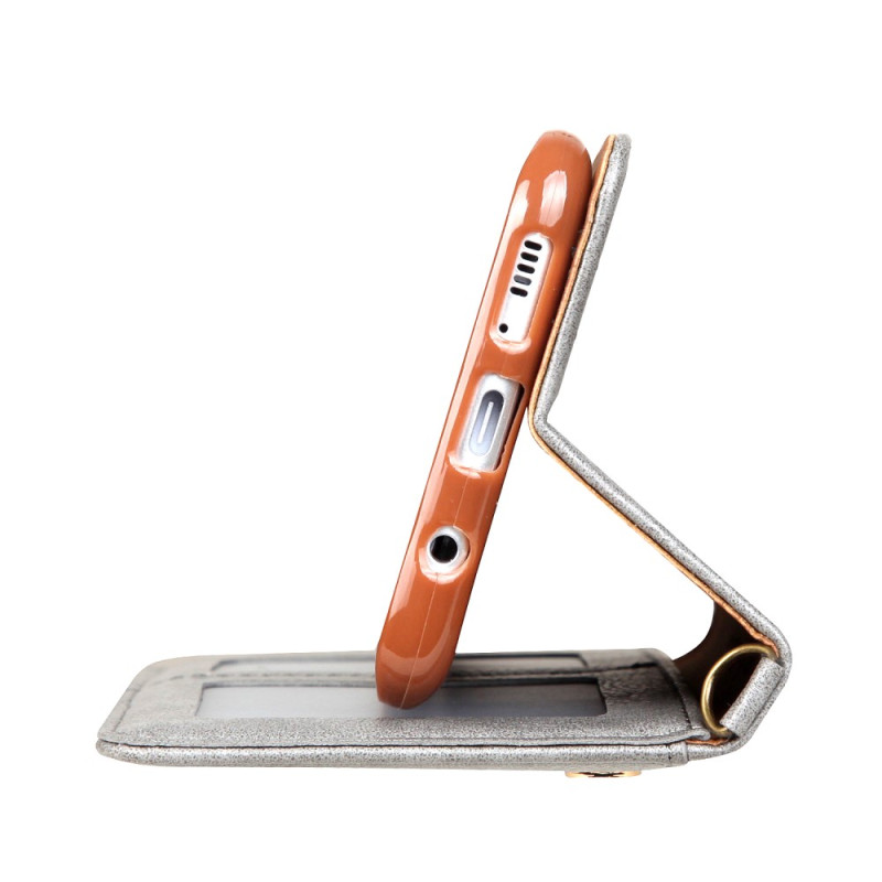 CMAI2 Litchi Lommebok - cover til Samsung Galaxy S8 - Grå