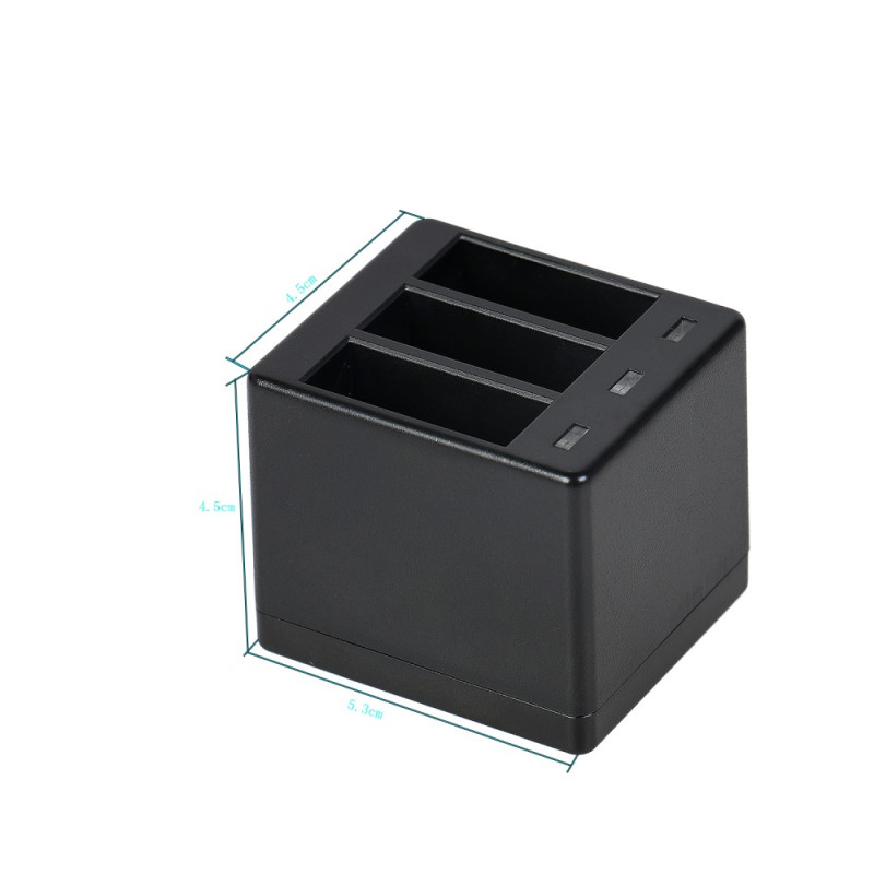 GoPro Hero5 trippel batterilader med LED - indikatorer