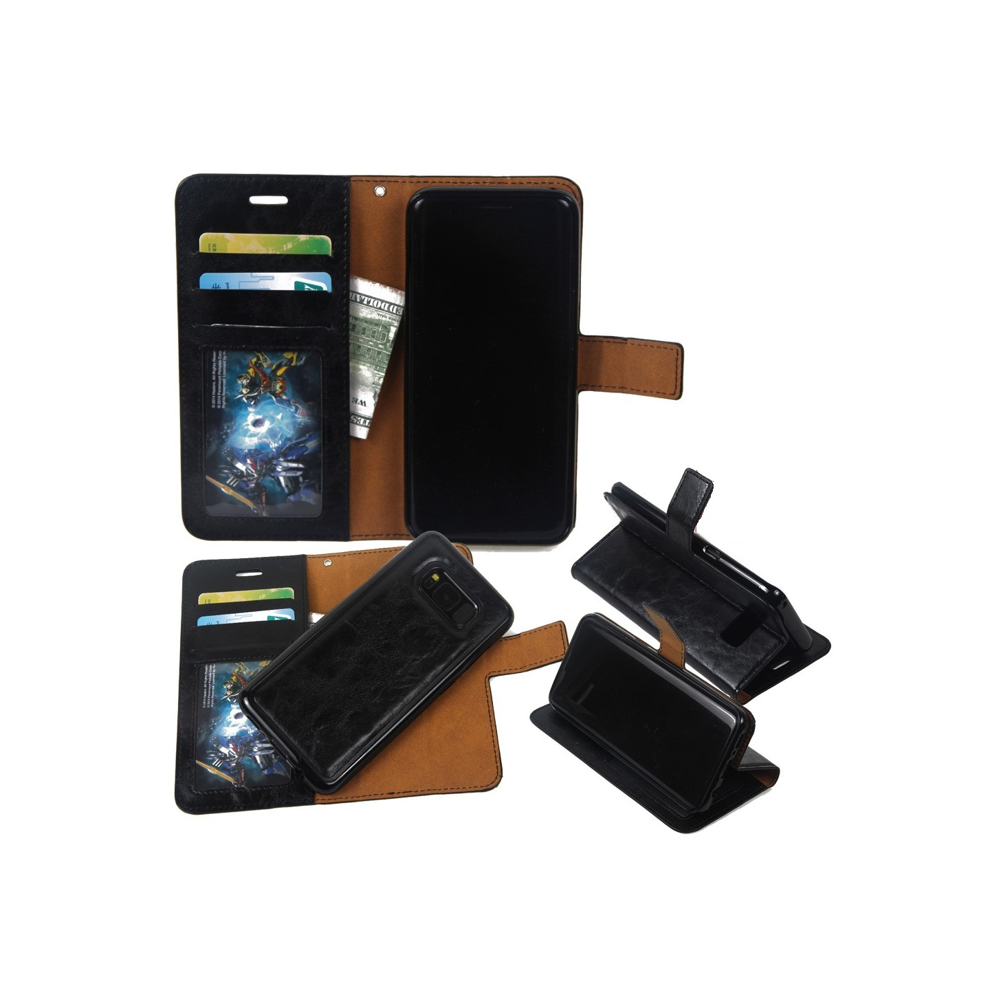 Samsung Galaxy S8 - 2 i 1 Lommebok - cover/Cover - Sort